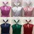 High Quality Ladies Halter Neck Tie Rhinestone Decor Evening Party Dresses
